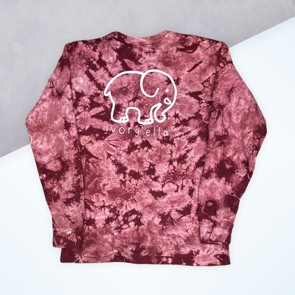 Burgundy tie dye Ivory Ella